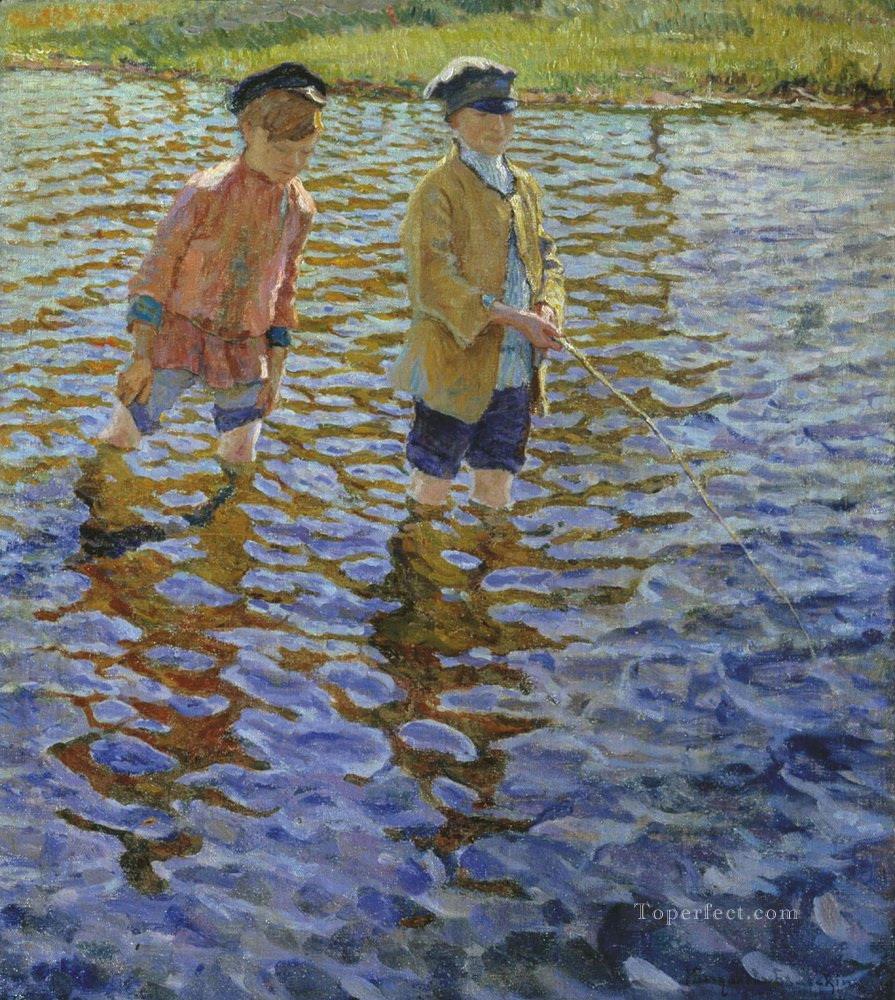 boys 1 Nikolay Bogdanov Belsky Oil Paintings